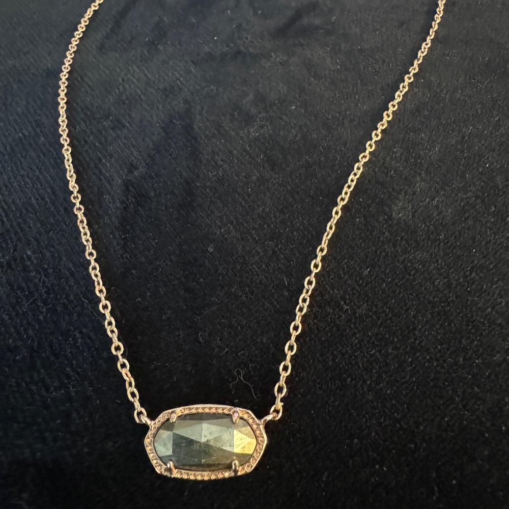 KS Elisa pyrite necklace in gold hardware